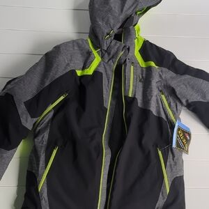 GORE-TEX Black, Gray & Neon Lime Weatherproof Jacket